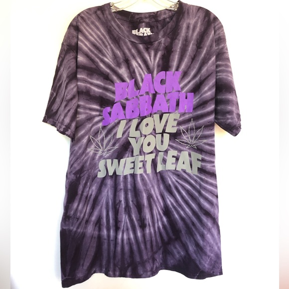 Black Sabbath | Shirts | Black Sabbath I Love You Sweet Leaf Tie Dye T